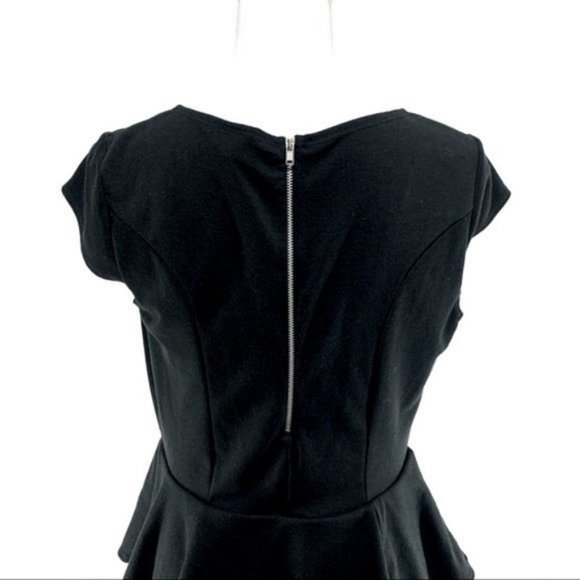 MOSSIMO / Black Peplum Dress / Large - Picture 7 of 11